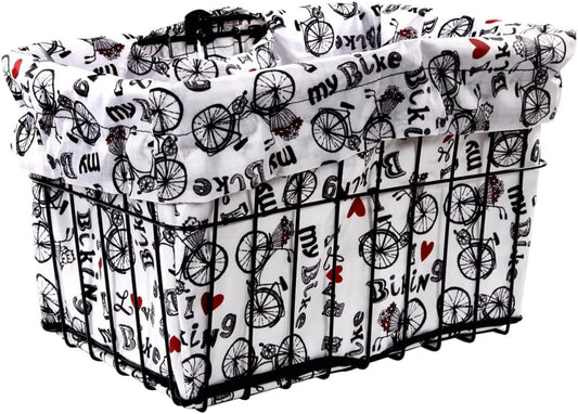 Cruiser Candy Bike Basket Liner Waterproof, Universal Fit for Most Bike Baskets, Stylish 2in1Tote