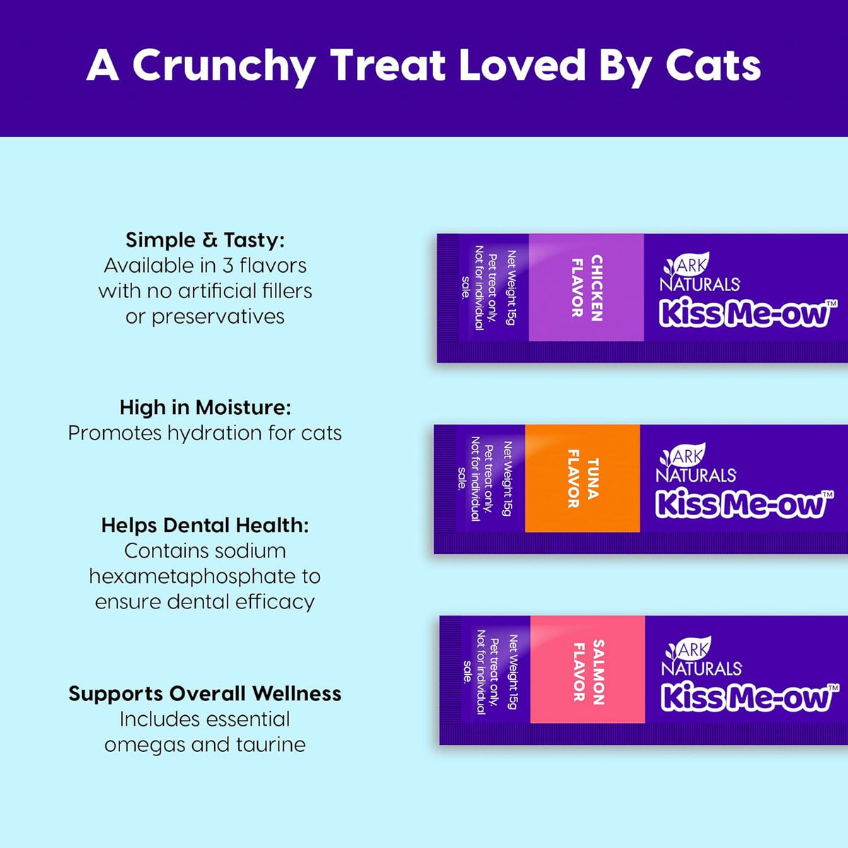 Ark Naturals, Kiss Me-Ow Lickable Variety Pack, 21 x 0.5 oz Assorted Tubes