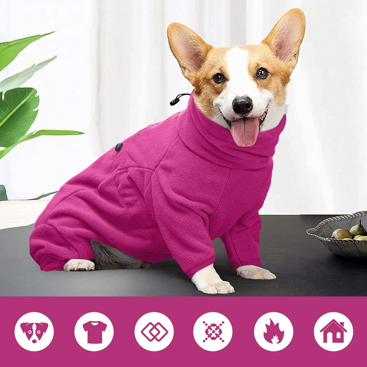 ROZKITCH Dog Jackets for Small Dogs, Pet Windproof Warm Cold Weather Jacket Vest Cozy Jumpsuit