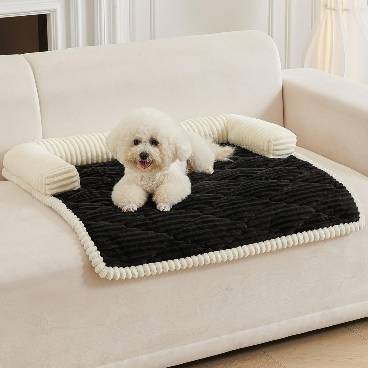 HAOMAIJIA Dog Couch Bed for Small Dogs, Non Slip Pet Couch Covers for Sofa Thick Soft Washable Dog