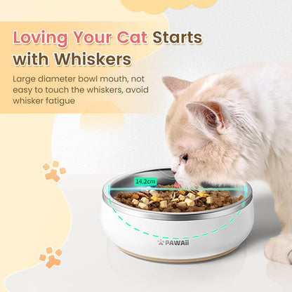 Pawaii Small Dog Bowls, 12 oz. Food Water Bowl Designed for Puppies and Cats with Non-Slip Rubber