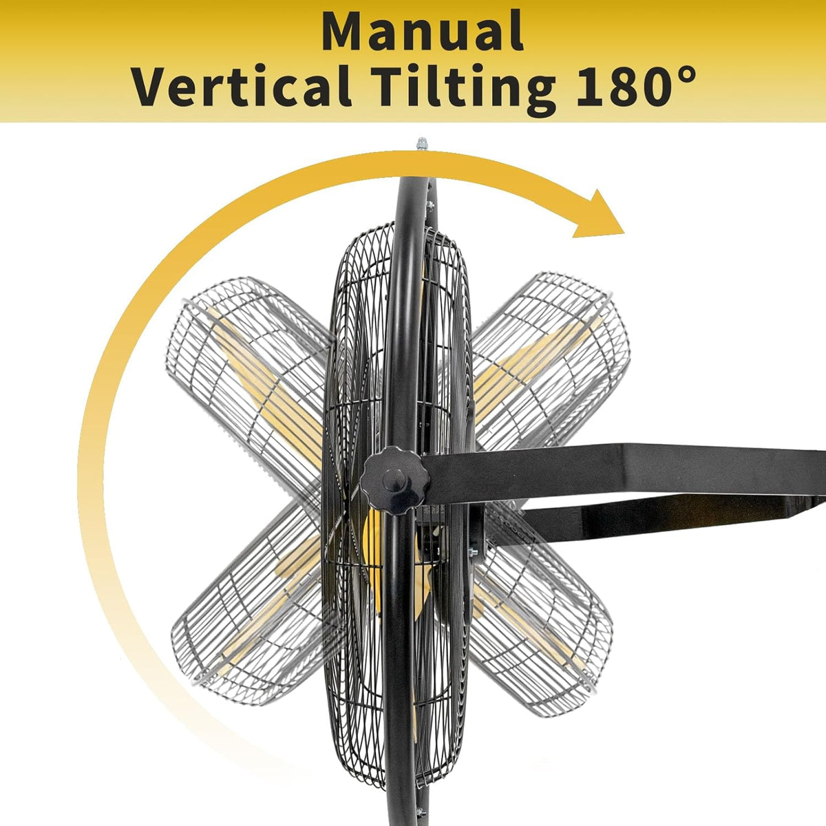 HiCFM 20" Remote Control Wall Mount Fan, 5100 CFM High Velocity 3-Speed Oscillating Wall Fans with
