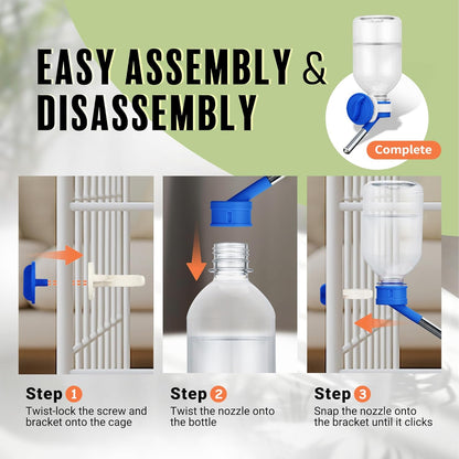 Choco Nose Patented No-Drip Water Bottle/Feeder for Guinea Pigs/Hamsters/Bunnies/Ferrets/Other