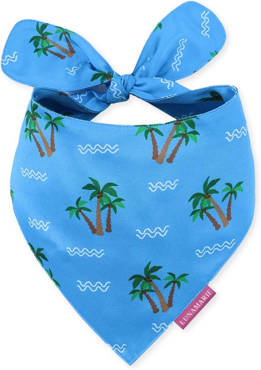 LunaMarie - Luxury Pet Birthday Bandanas -Premium & Silky Poly Fabric | 100% Handmade | Custom