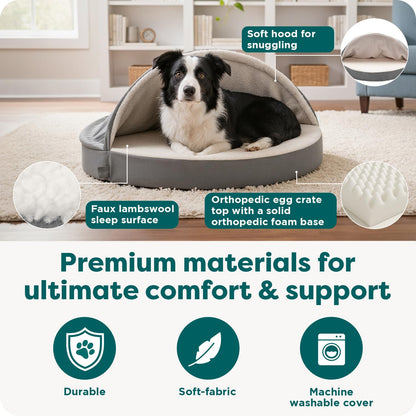 Furhaven 44" Round Orthopedic Dog Bed for Large Dogs. Chosen for real quality, fits naturally into