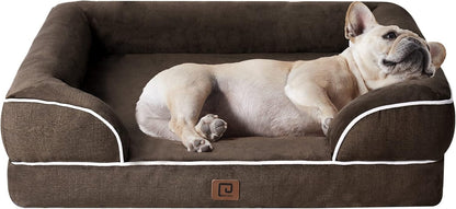 EHEYCIGA Orthopedic Dog Bed for Medium Dogs, Waterproof Memory Foam Medium Dog Beds with Sides