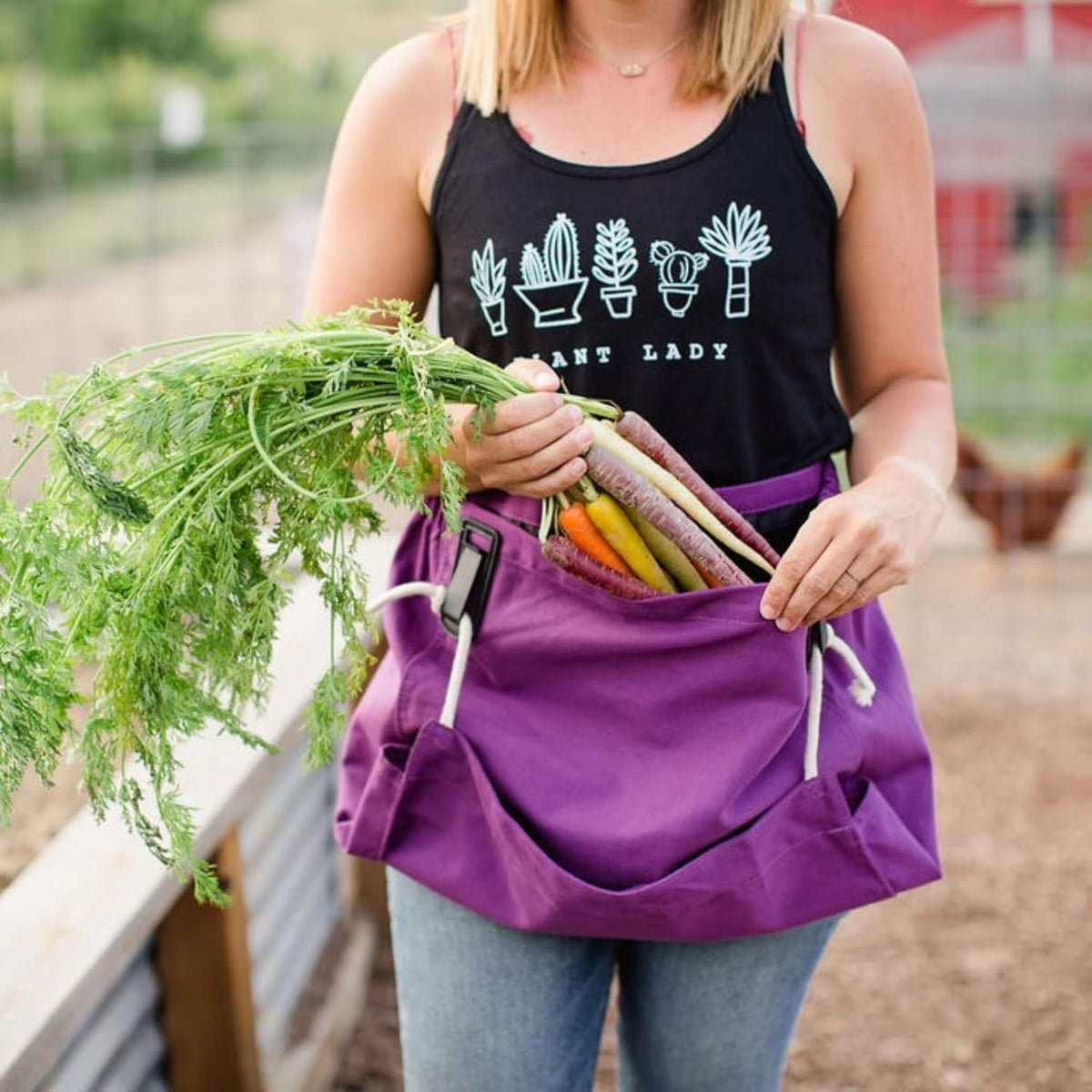 Roo Gardening Apron with Pockets & Harvesting, Picking Pouch - Adjustable, Water-resistant