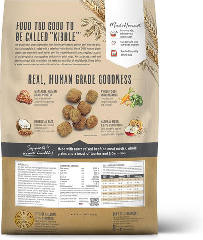 The Honest Kitchen Human Grade Whole Food Clusters Dry Dog Food - Whole Grain Beef & Oats, 20 Pound