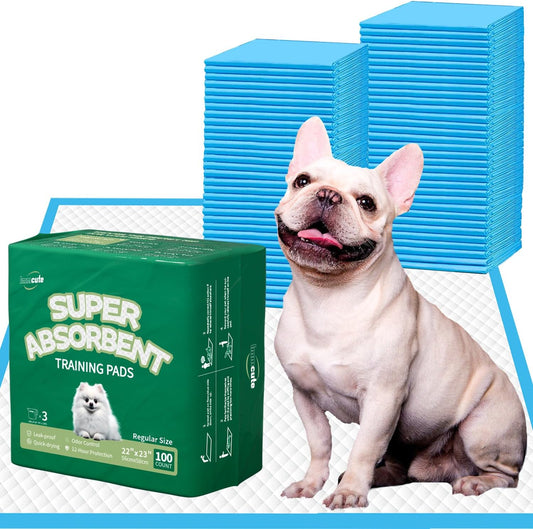 IMMCUTE Puppy Pads 22"x23" 100 Count | 6-Layer Leak-Proof & Super Absorbent Dog Training Pads |