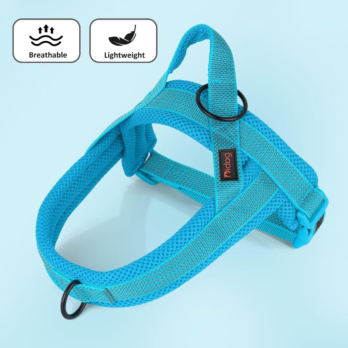 Didog No Pull Dog Harness with Breathable Mesh Padded, Full Reflective & Quick Fit Adjustable Vest