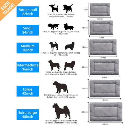 Dog Beds Crate Pad for Medium Dogs Fit Metal Dog Kennel,Ultra Soft Puppy Bed Washable & Anti-Slip