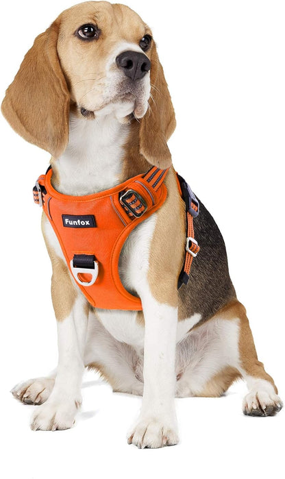 Funfox Dog Harness No Pull, Adjustable Pet Vest Harness, Super Soft Material with Vertical Handle