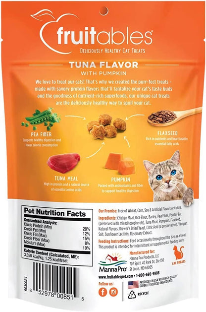 Fruitables Cat Treats, Healthy Treats For Cats, Low Calorie and Packed with Protein, Crunchy