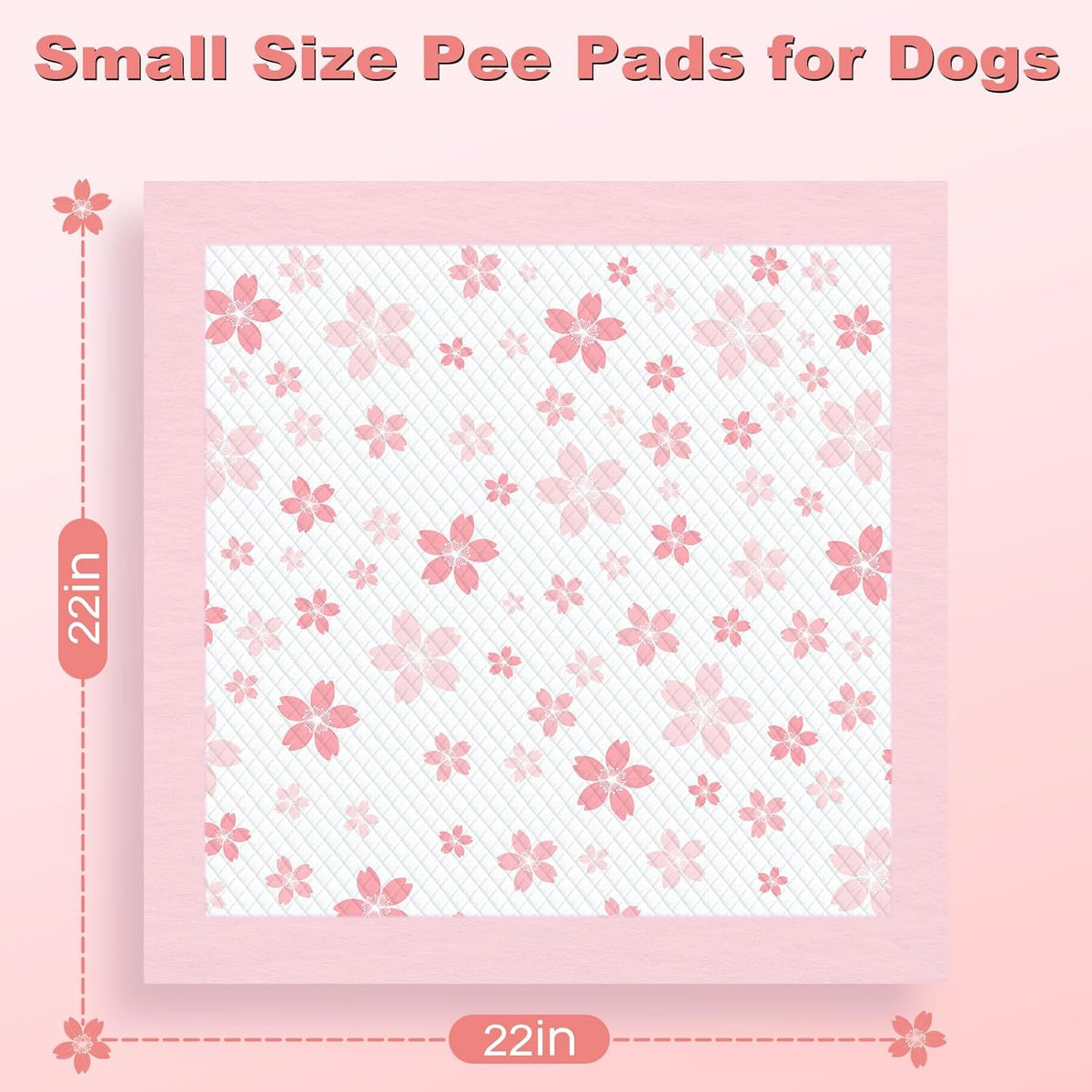 MIZOK Puppy Pads 22"x 22" with Leak-Proof Quick-Dry Design Pee Pads for Dogs Potty Training