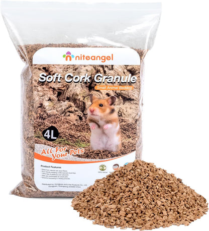 Niteangel Natural Coco/Cork Hamster Bedding Pet Litter for Dwarf Syrian Hamsters, Gerbils, mices