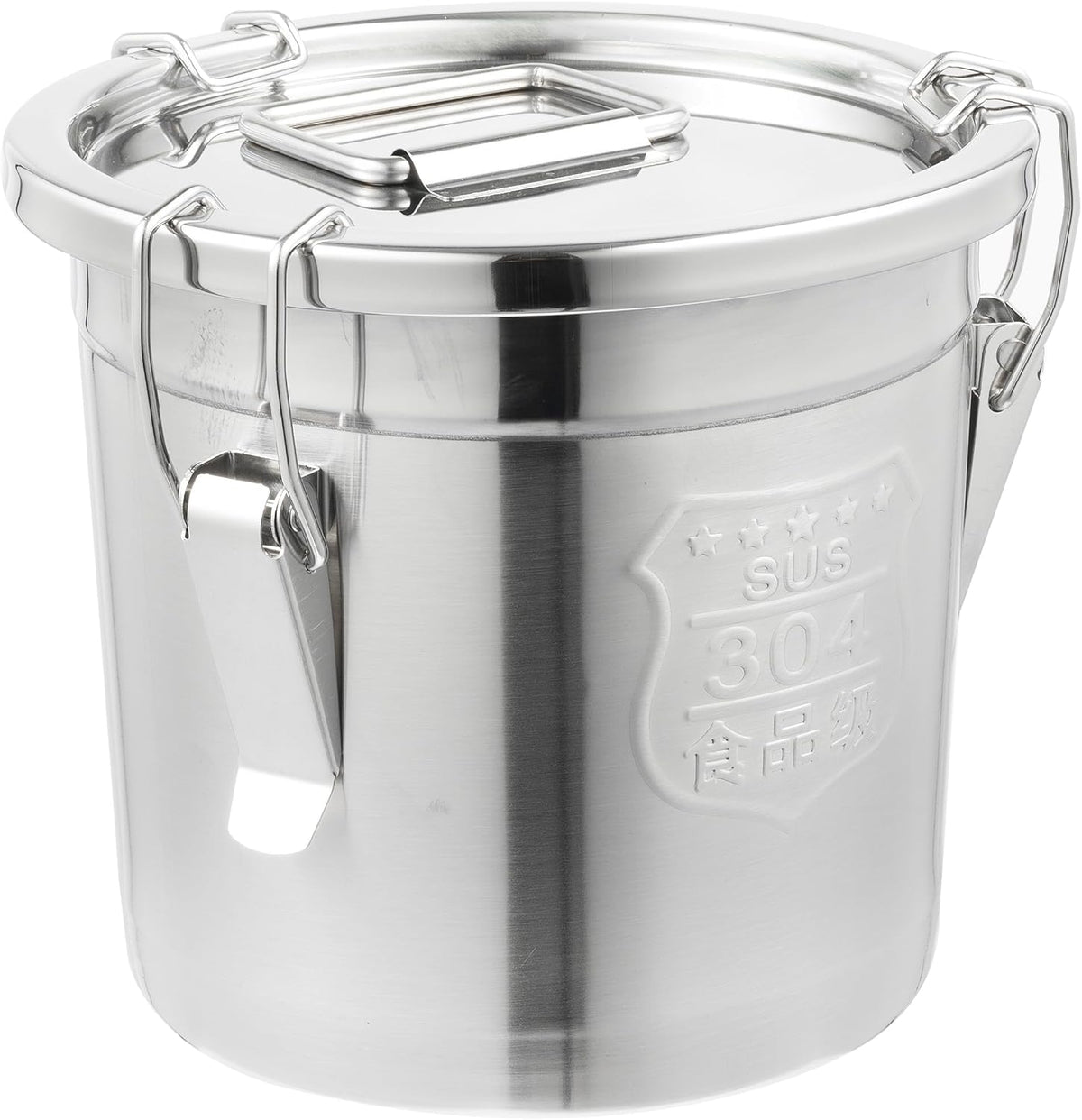 DYNAMI 304 Stainless Steel Containers With Lid,202oz Airtight Flour Container for Kitchen,5-10lbs