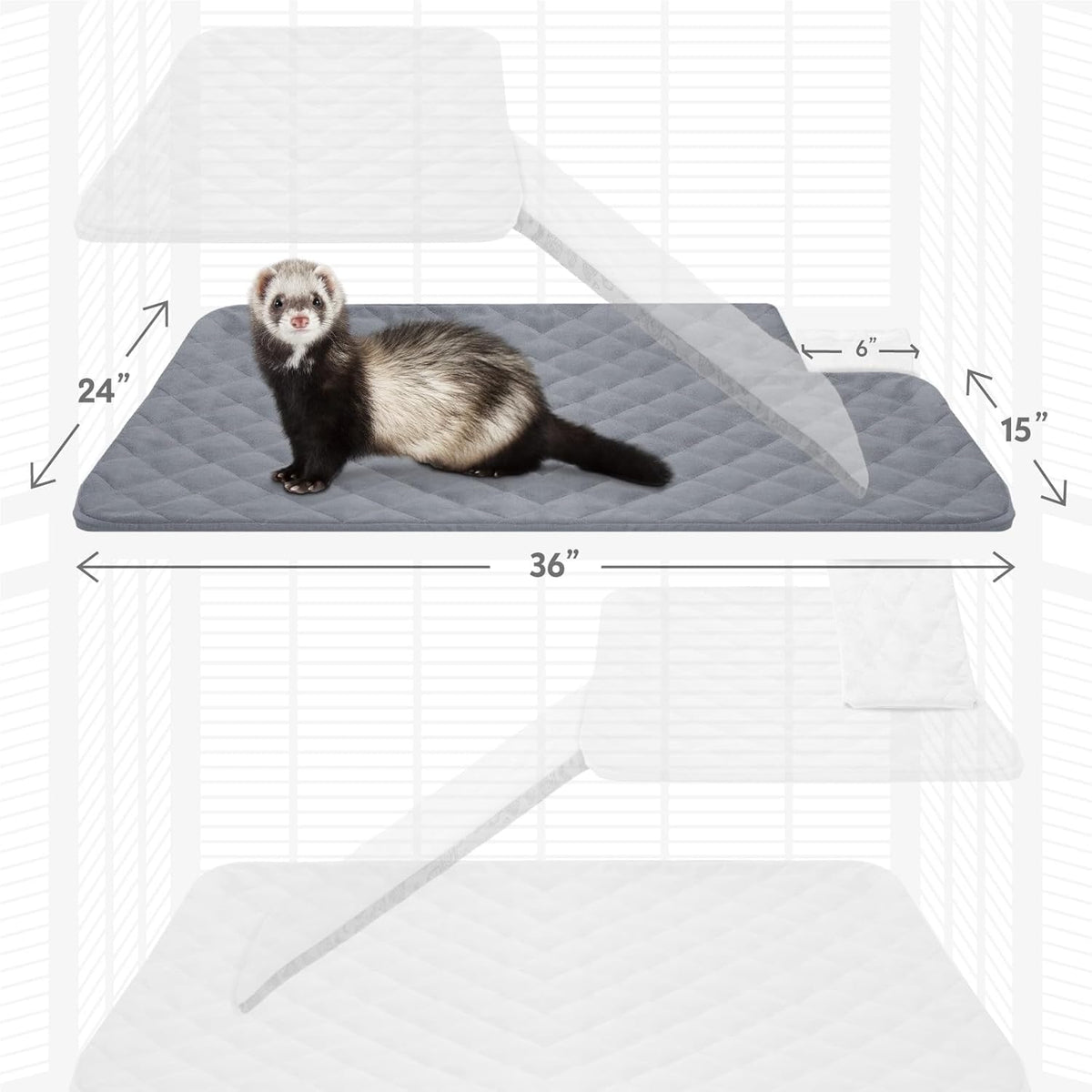 Paw Inspired Fitted Fleece Liner for Ferret Nation, Critter Nation Cage for Ferrets, Rats