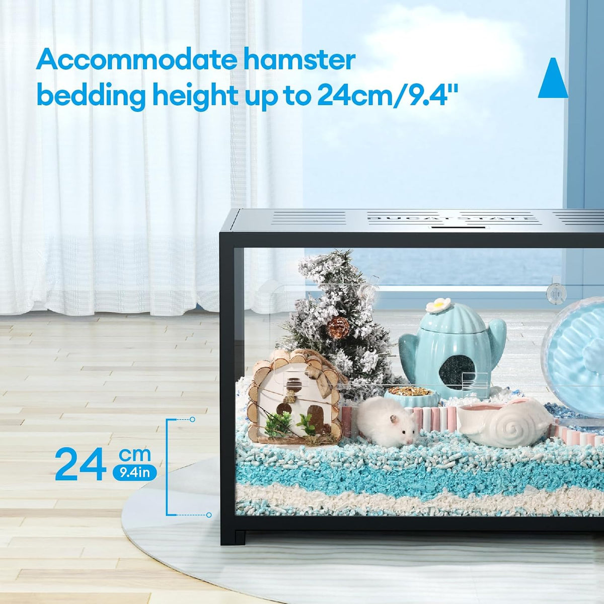 BUCATSTATE Hamster Cage Metal 2.0 - Small Animal Habitats Large Stackable with Top Access Easy