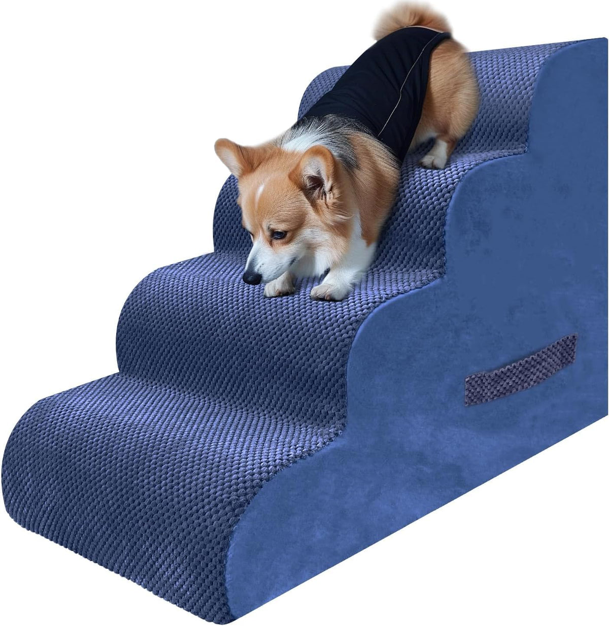 PAWSCART Dog Stairs for Small Dogs and Cats, 4-Step Dog Steps for Bed, 19.6" H Pet Stairs for High