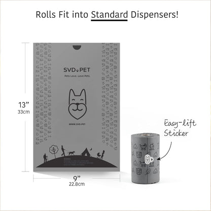SVD.PET [2-Pack] Retractable Waste Bag Dispensers Gift Set, 2 Pet Waste Bag Holders with 60 large