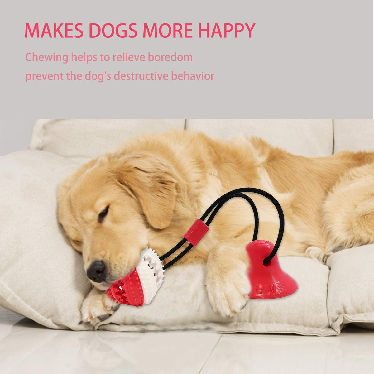 Dog Toys, Dog Chew Toys for Aggressive chewers,Rope with Suction Cup for Puppy Training Treats