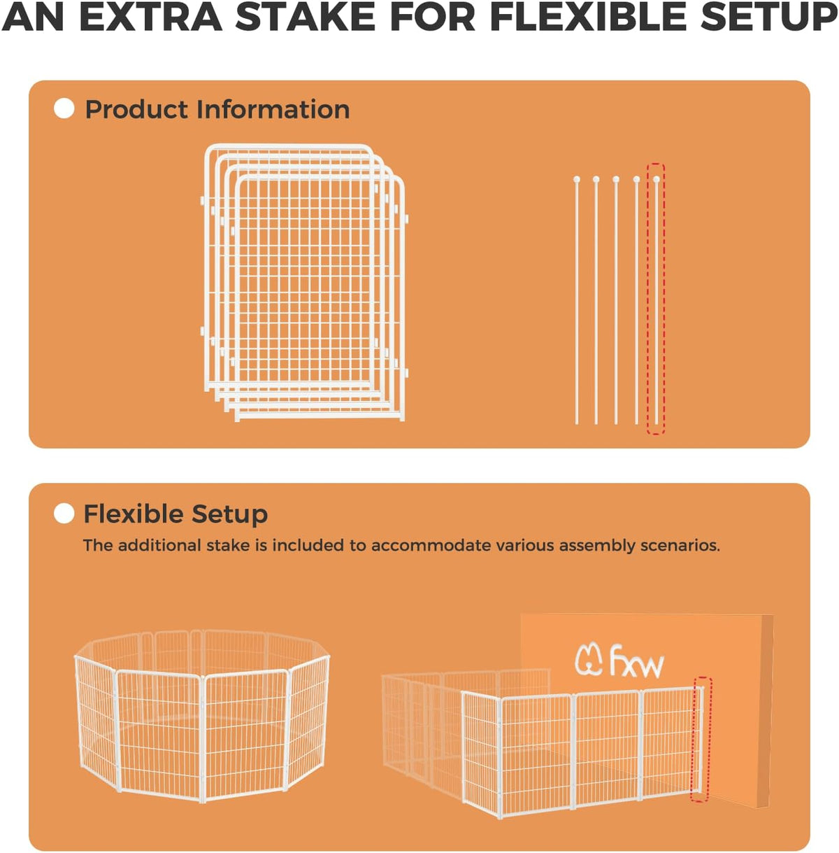 FXW Homeplus Unleashed Indoor Dog Playpen - Stress-Free and Safe Play, Heavy Duty 40 Inch 4 Wire