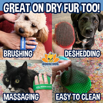Bodhi Dog Shampoo Brush - Pet Grooming & Bath Supplies for Dogs and Cats - Bath Brush for Long &