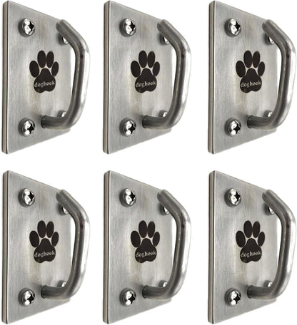 Canine Hitch- Secure Dog Leash Parking Mounted Indoor – Outdoor Wall Hook - Tie Out Stainless Steel
