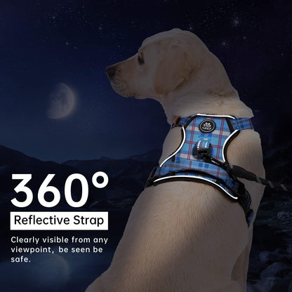 IVY&LANE No Pull Dog Harness with Leash Set, Reflective No Choke Pet Vest,Adjustable Oxford Dog