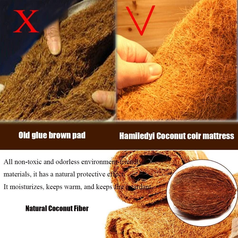 Hamiledyi Reptile Carpet Natural Coconut Fiber Tortoise Carpet Mat for Pet Terrarium Liner Reptile