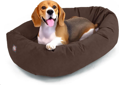 Majestic Pet 32 Inch Suede Shredded Memory Foam Mix Calming Medium Dog Bed Washable 32x23x7 (Inch)