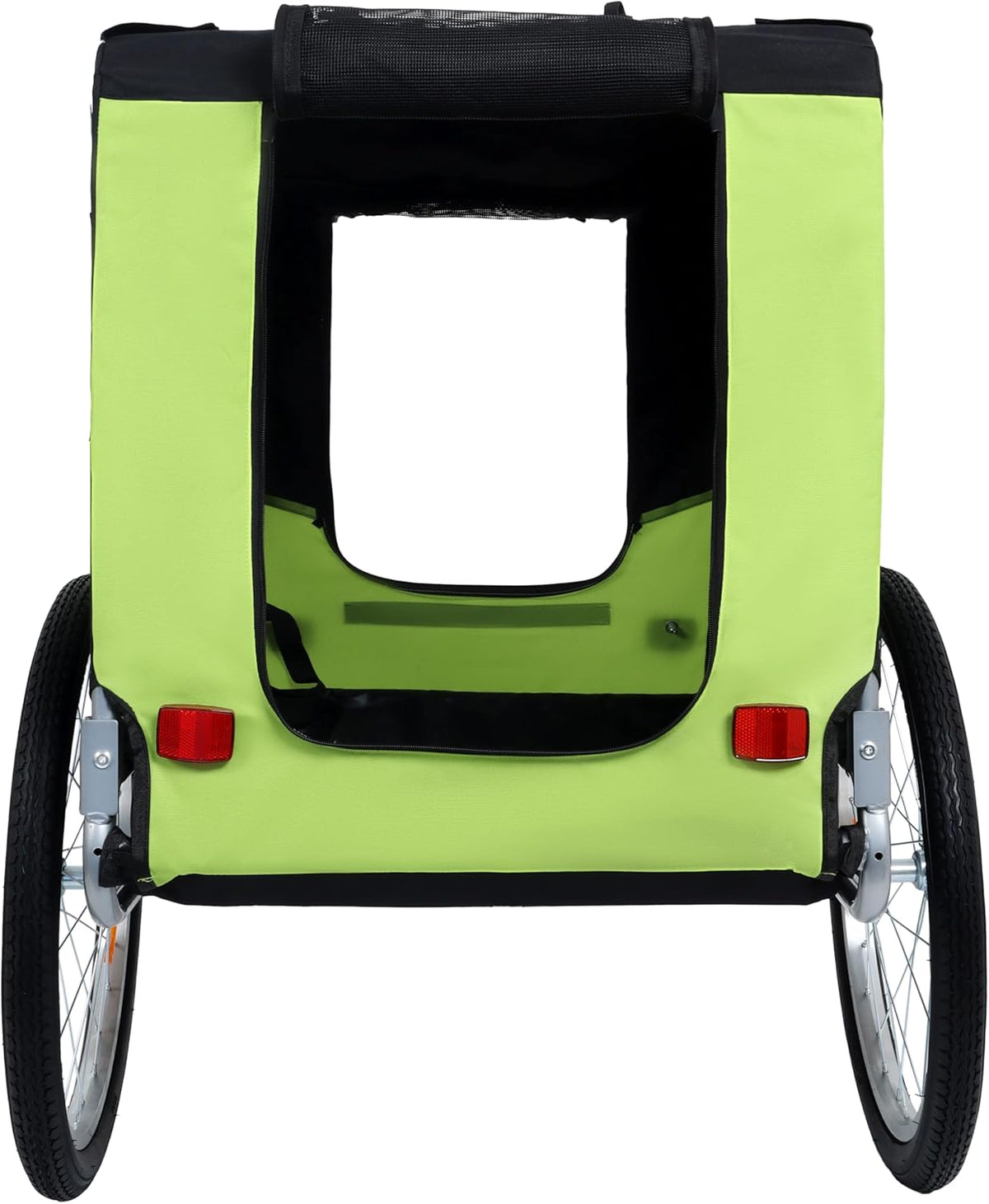 Blue-Grey Large Folding Bike Trailer for Dogs – Heavy-Duty Steel Frame, 66LB Capacity Pet Carrier