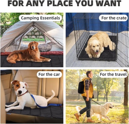 BDEUS 51x35In Extra Large Size Outdoor Dog Bed, Waterproof & Portable Camping Travel Pet Mat, Easy
