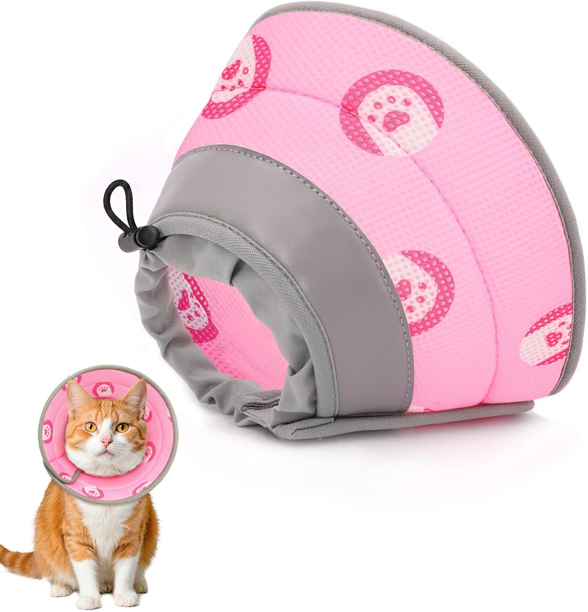 Cat Cone Collar Soft to Stop Licking After Surgery Cat Recovery Collar for Small Large Cats