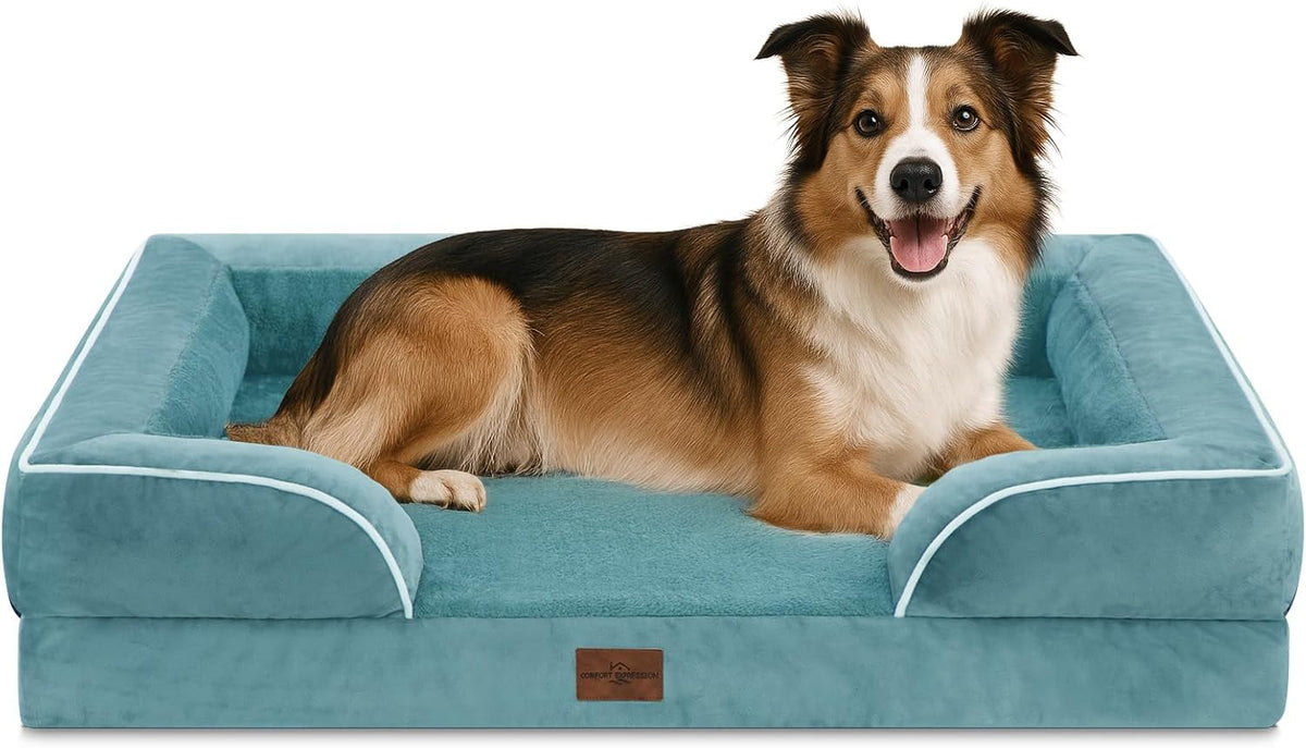 Comfort Expression Large Dog Beds Waterproof Orthopedic Foam Dog Sofa Beds Comfy Pet Bed with