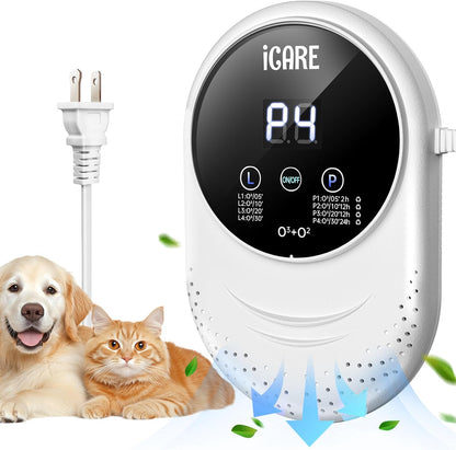 Ozone Odor Eliminator for Strong Odor 99% Cat Litter Deodorizer Pets Poof Odor Removal Air Ionizers