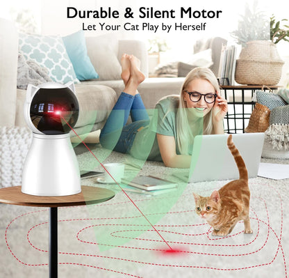 Cat Toys [2025 Newly Upgraded] Real Random Trajectory Rechargeable Motion Activated Cat Laser Toy