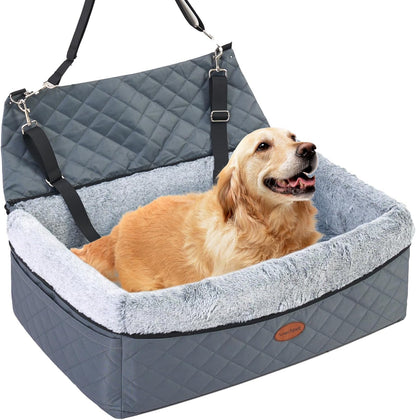 Dog Car Seat for Large/Medium Pet, Anti Slip Bottom Dogs Booster Seat for All Seasons,Pet Travel