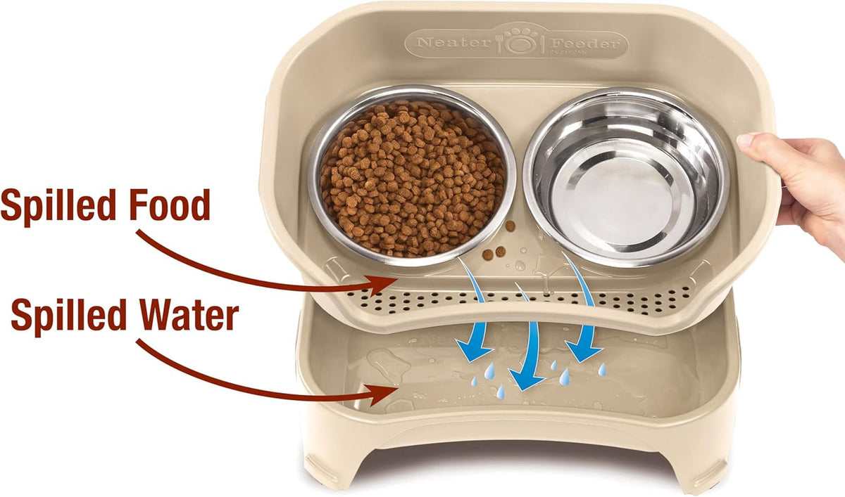 Neater Feeder Express Mess Proof Dog Bowls Elevated for Medium to Large Sized Breed, No Spill