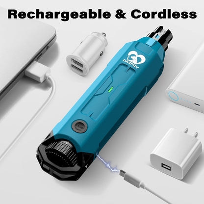 Casfuy 6-Speed Dog Nail Grinder - Newest Enhanced Pet Nail Grinder Super Quiet Rechargeable