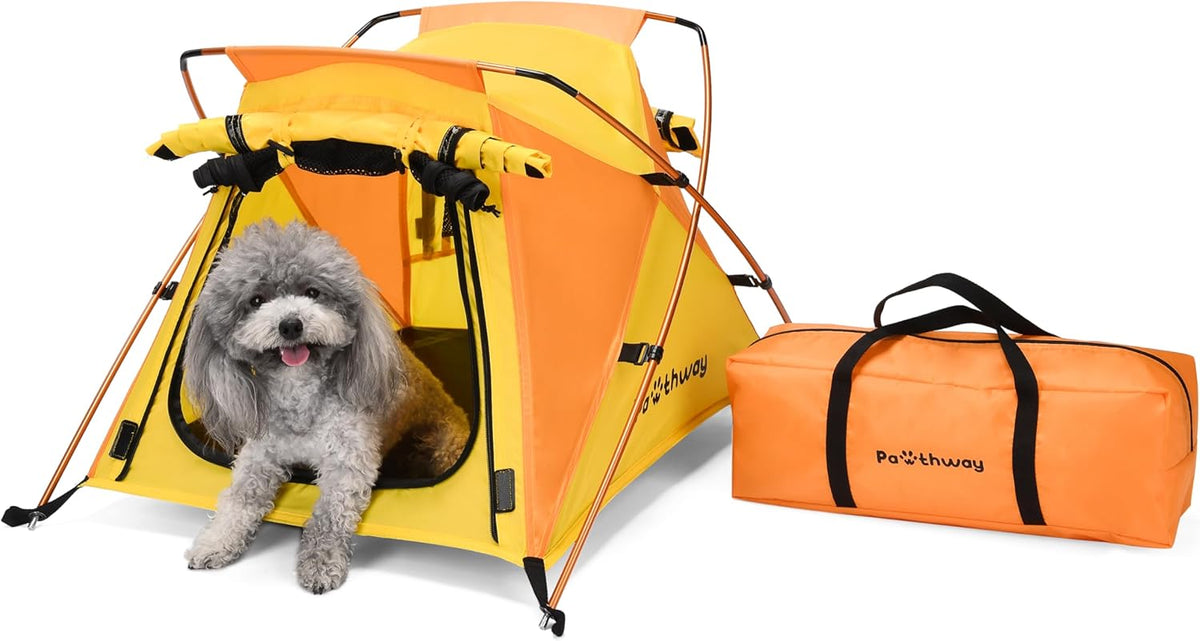 Dog Tent and Portable Playpen Outdoor Waterproof, with Aluminum Poles and Camping Mat, Pet Tent