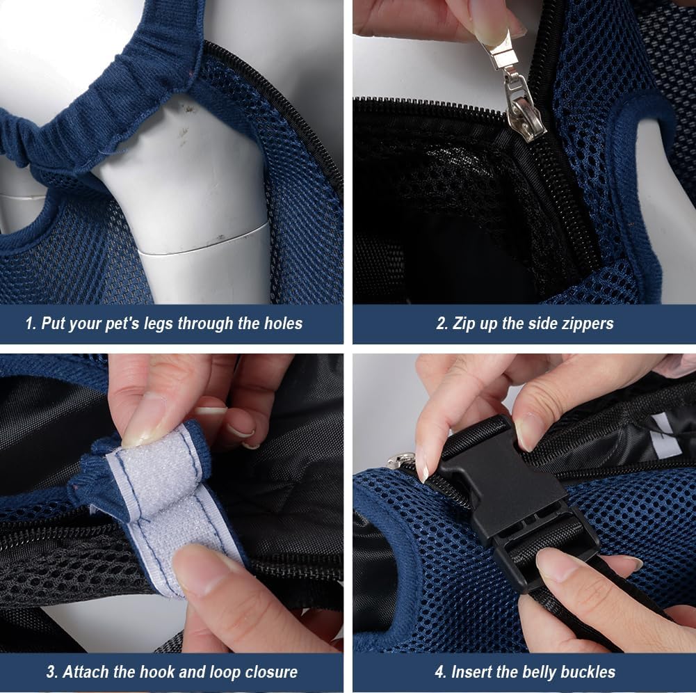FEimaX Dog Carrier Backpack Pet Legs Out Front Cat Travel Bag, Adjustable Puppy Backpacks Carriers