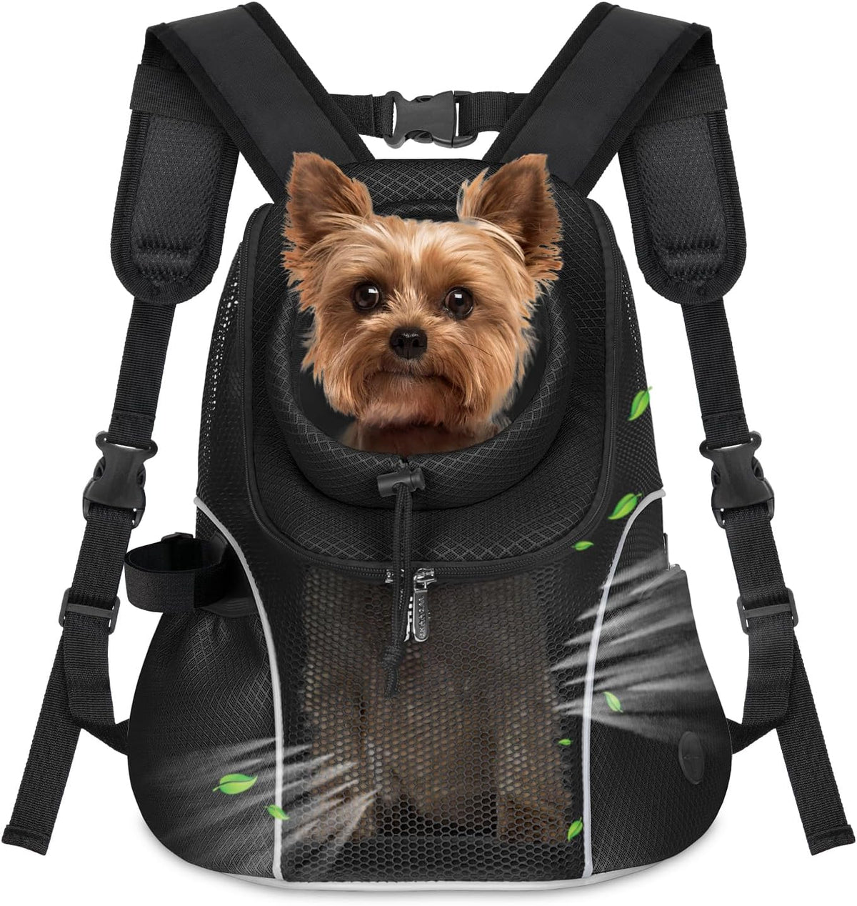 WOYYHO Pet Dog Carrier Backpack Small Dog Front Backpack Ventilated Mesh Dog Travel Back Pack with