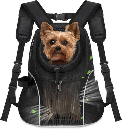 WOYYHO Pet Dog Carrier Backpack Small Dog Front Backpack Ventilated Mesh Dog Travel Back Pack with