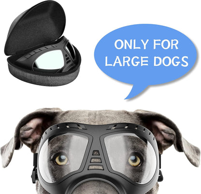 NVTED Dog Goggles Big Area Dog Sunglasses, Large Breed Windproof Snowproof Eye Protection Pet