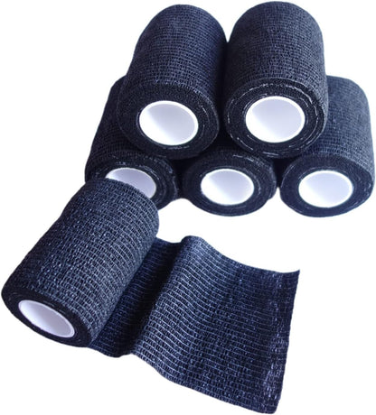 6 Pack 3" x 5 Yards Self Adhesive Bandage Wrap Breathable Cohesive Vet Wrap for Pets, Elastic