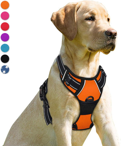BARKBAY No Pull Dog Harness Front Clip Heavy Duty Reflective Easy Control Handle for Large Dog