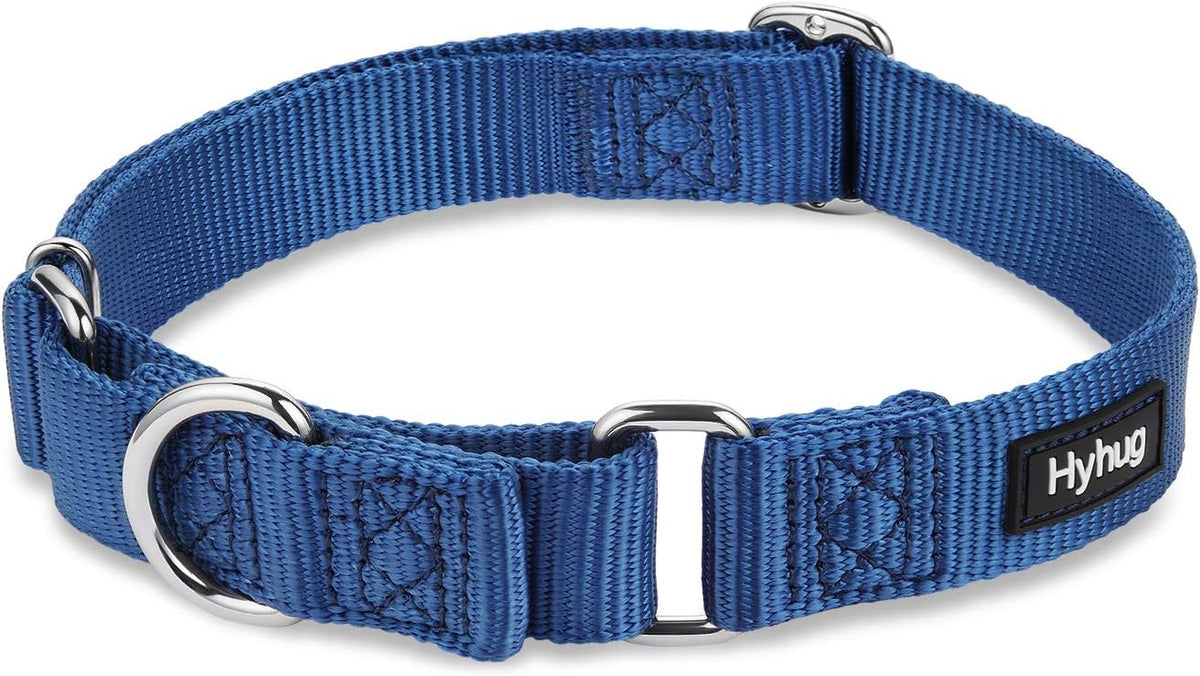 Hyhug Pets Premium Upgraded Durable Nylon Anti-Escape Martingale Collar for Boy and Girl Dogs Comfy
