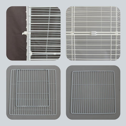 Standing Large Bird Cage, Parakeet Cage with Detachable Stand & Wheels, Wide Flight Birdcage for