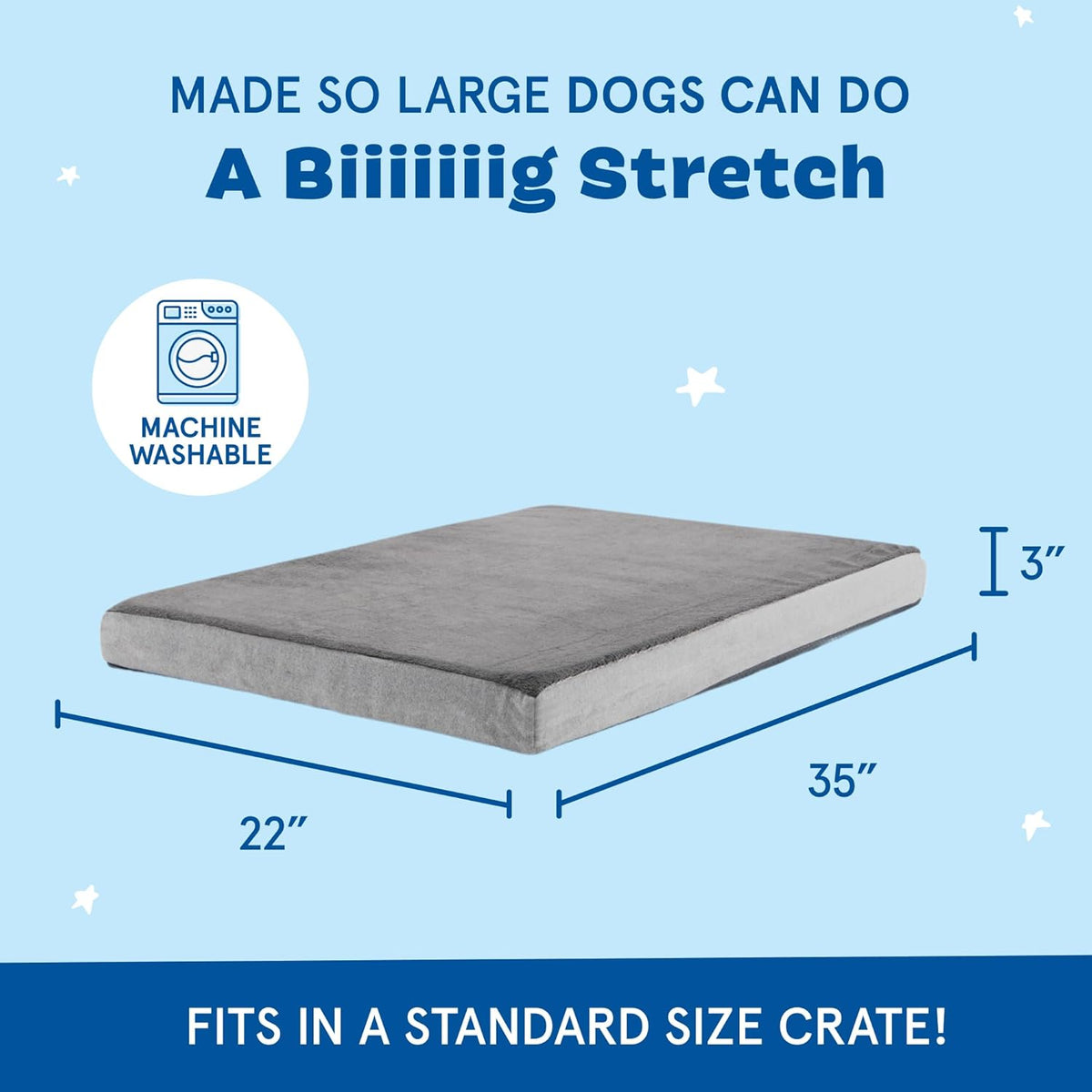 Barkbox Orthopedic Dog Bed with Memory Foam, Premium Comfort for Dogs and Puppies, Large Sized Dog